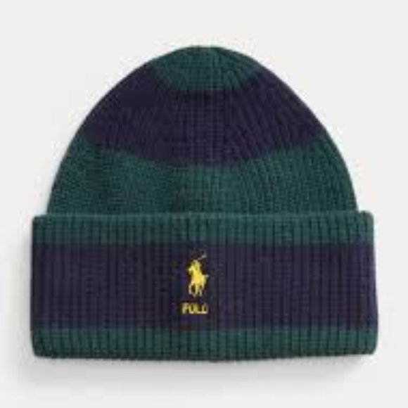 Polo Ralph Lauren Rugby-Stripe Wool-Blend Beanie